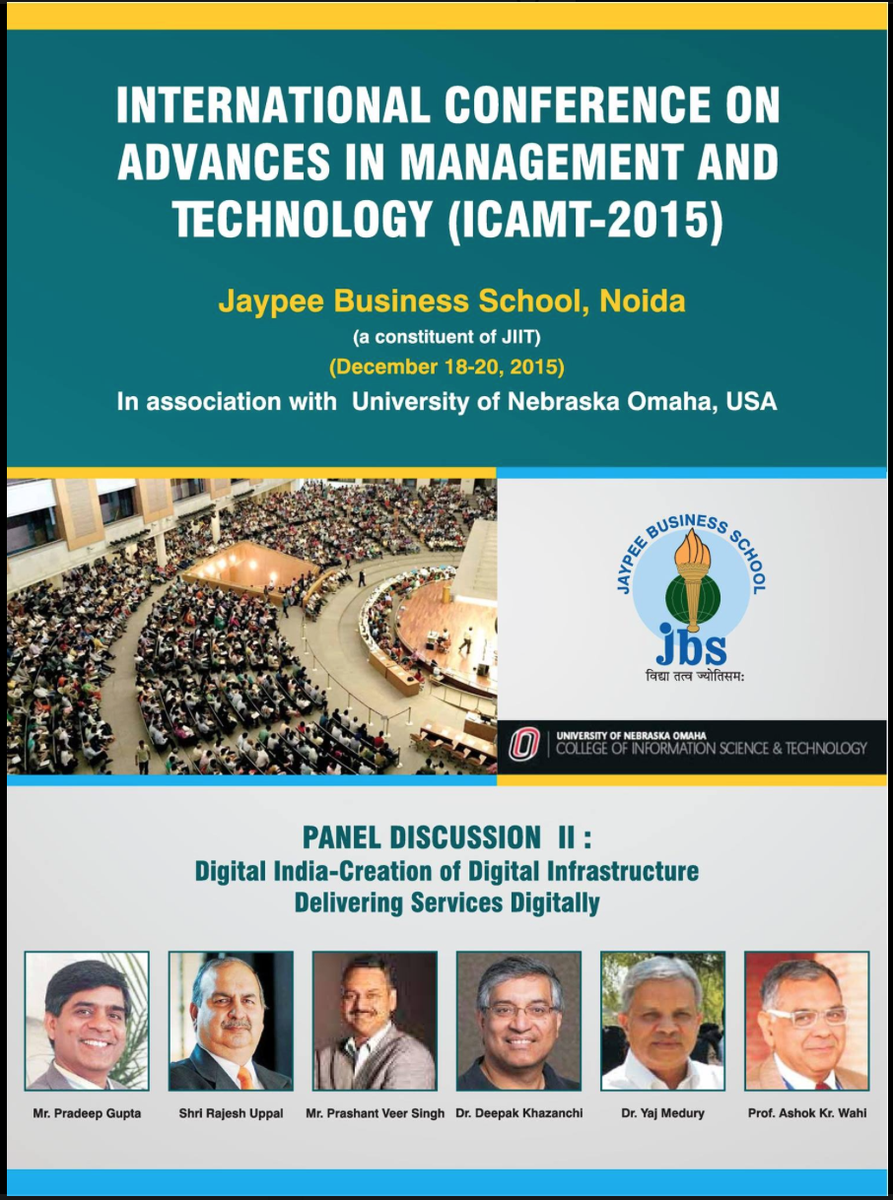 NoidaJBS's tweet photo. Talking Technology at @NoidaJBS on 18th December 2015. Be there... https://t.co/pxPEvoKLjc