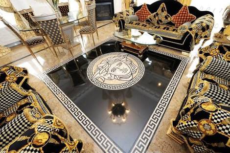 versace floor tiles decor aol furniture casa mansion covered enough donatella homes beach gianni rooms interior furnishings luxury living ceramic