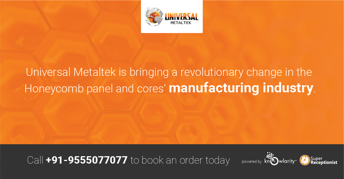knowlarity's tweet photo. #UniversalMetaltek are the market leaders in #honeycombpanel. Call on +91- 919555077077 for more info- @knowlarity. https://t.co/MVUvKJuhp4
