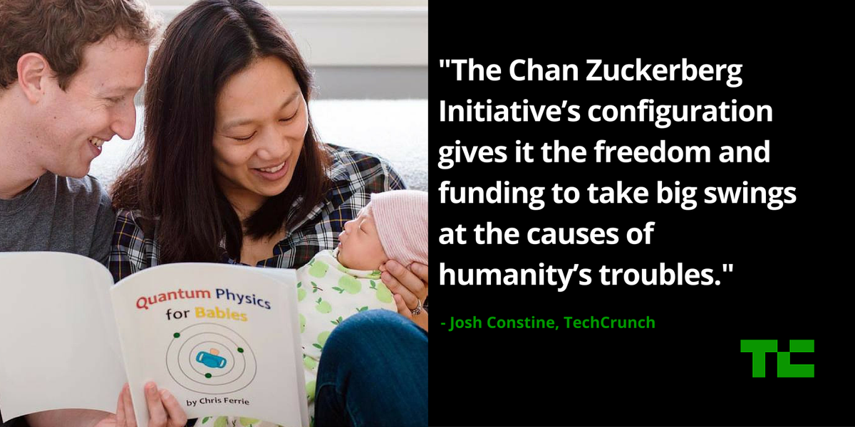 TechCrunch's tweet image. The Chan Zuckerberg Initiative’s chief of staff reveals plan for philanthropy tcrn.ch/1NTlm7y