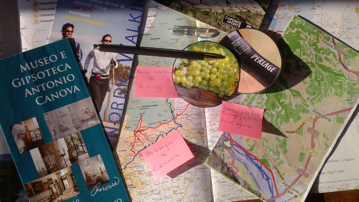 viaggevolmente's tweet photo. Preparo la mia #SwapMap per oggi: ci sarà #daponteaponte, @Perlagewinery , nordic walking, biking, arte con #canova https://t.co/t5A6fftv8L