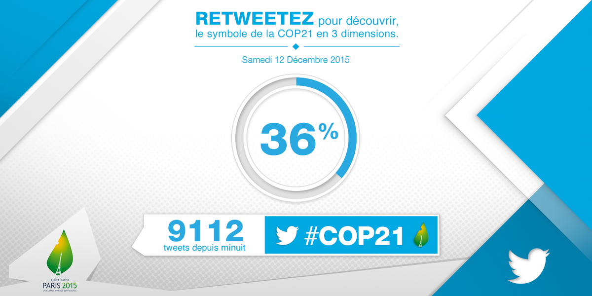 @CQFD_Actualite Votre Tweet façonne un emblème #COP21 en 3D. Retweetez pour le découvrir dès qu’il sera prêt !