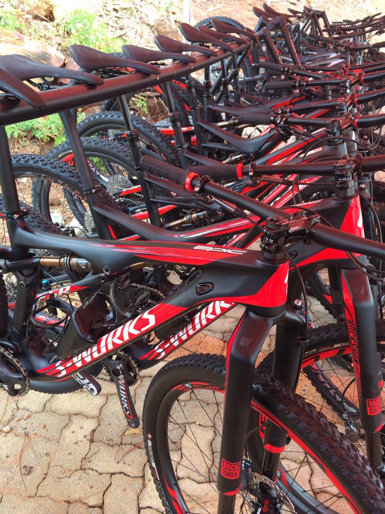 Tons of bikes to test here at UCT until 2pm today .... Pull in for biltong, BOS and a couple loops on the test track