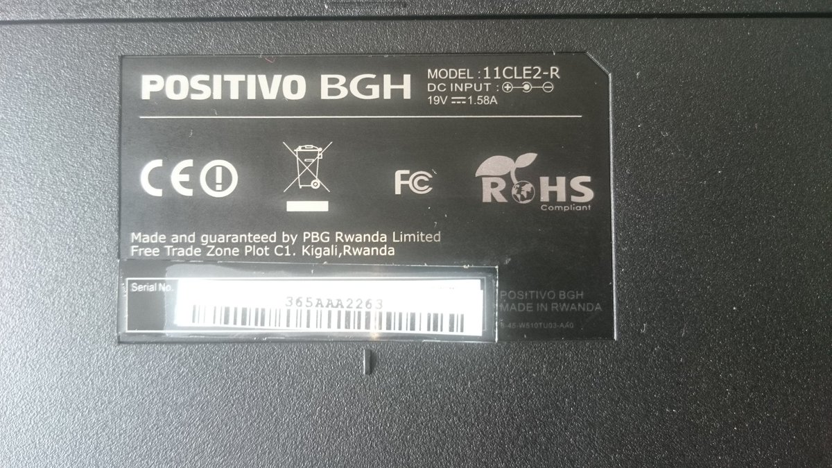 Finally got my hands on a Positivo BGH Laptop - Made in #Rwanda. Proud ...
