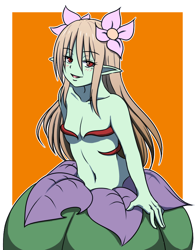 shitisin's tweet photo. アルラウネさん　#VIPRPG版深夜のお絵描き60分一本勝負 https://t.co/TDsg7YotHa