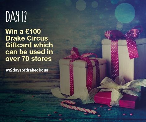 drakecircusplym's tweet photo. #12daysofdrakecircus Day12: Win a £100 Drake Circus Gift Card to spend in over 70 stores! #RT and #Follow to enter https://t.co/iq09vFkaHm