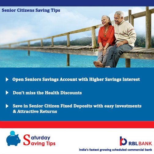 rblbank's tweet photo. #SaturdaySavingTips : Follow #SeniorCitizens #Savings Tips & live the life on your own terms even after retirement. https://t.co/dD5duIH7y4