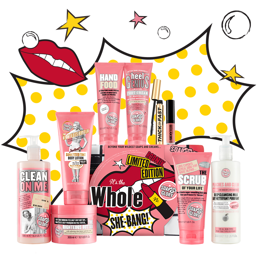 SoapandGlory's tweet photo. AVOID BATHROOM ENVY, GIRLS! Grab IT’S WHOLE SHE-BANG now – just £30. Mega 50% off https://t.co/ZCNCvrzeUt https://t.co/GtzCQQHEqY