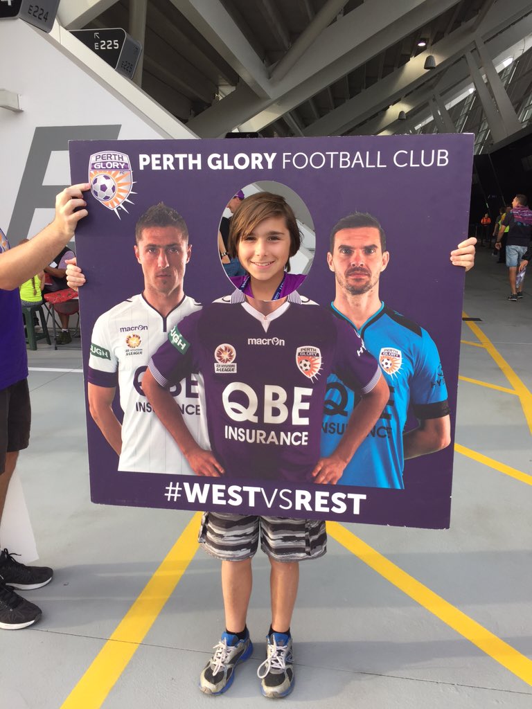 leanneswanwick's tweet photo. Got my son here for his first #perthglory game #PERvCCM #WestVsRest https://t.co/gcEvPAFklH