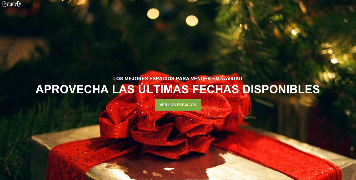 Los mejores espacios para vender en Navidad en cornerfy.com/navidad-2015