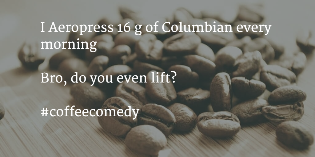 AuroraKBGordon's tweet photo. My attempt at coffee humour - Happy Saturday #coffeecomedy https://t.co/o5k1AhLuQY