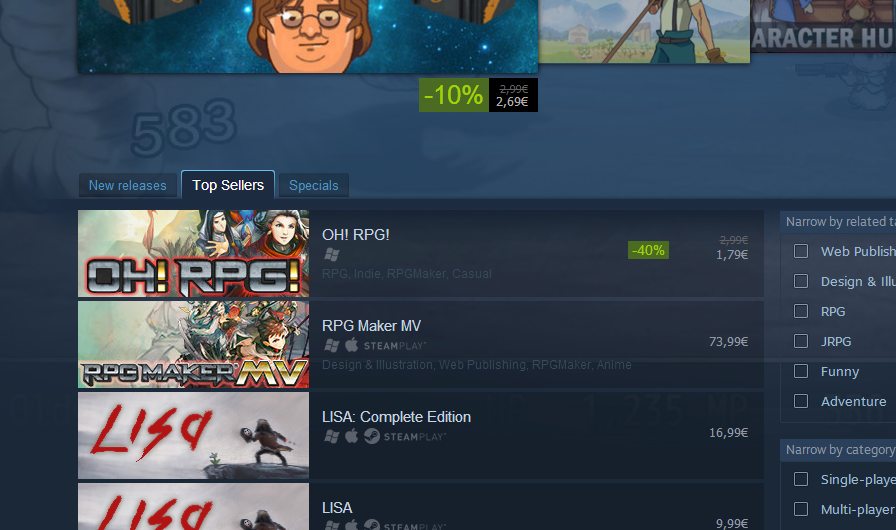 RosePortalGames's tweet photo. OH! RPG! is now on Steam!! Get it for only $1.79! :D https://t.co/7mYimH34iv https://t.co/xmLpzLigPA