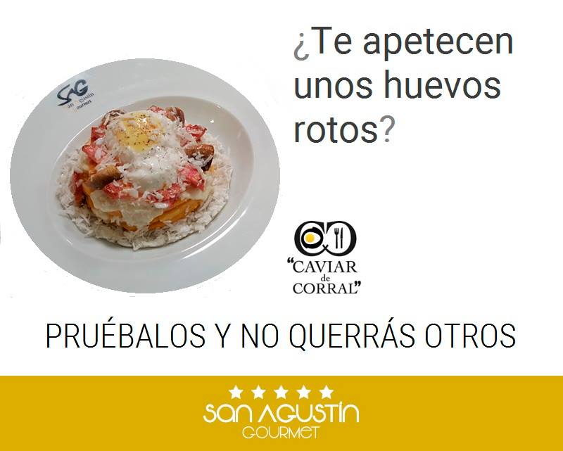 SAGUSTINGOURMET's tweet photo. Degusta nuestros variados huevos rotos "CAVIAR de CORRAL". Viviendo el mejor ambiente en #SanAgustínGourmet https://t.co/h4BnUH4mAi
