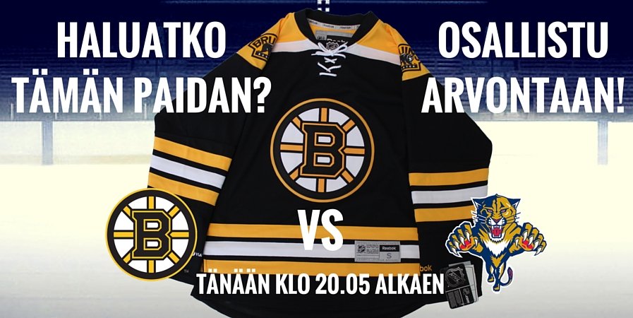 ViaplayUrheilu's tweet photo. Illan #NHLfi -pelin kunniaksi kisa käyntiin: Tähän RT painavien kesken arvotaan kuvan Bruins-paita! #ValitseViasat https://t.co/vsNVdNgeQV