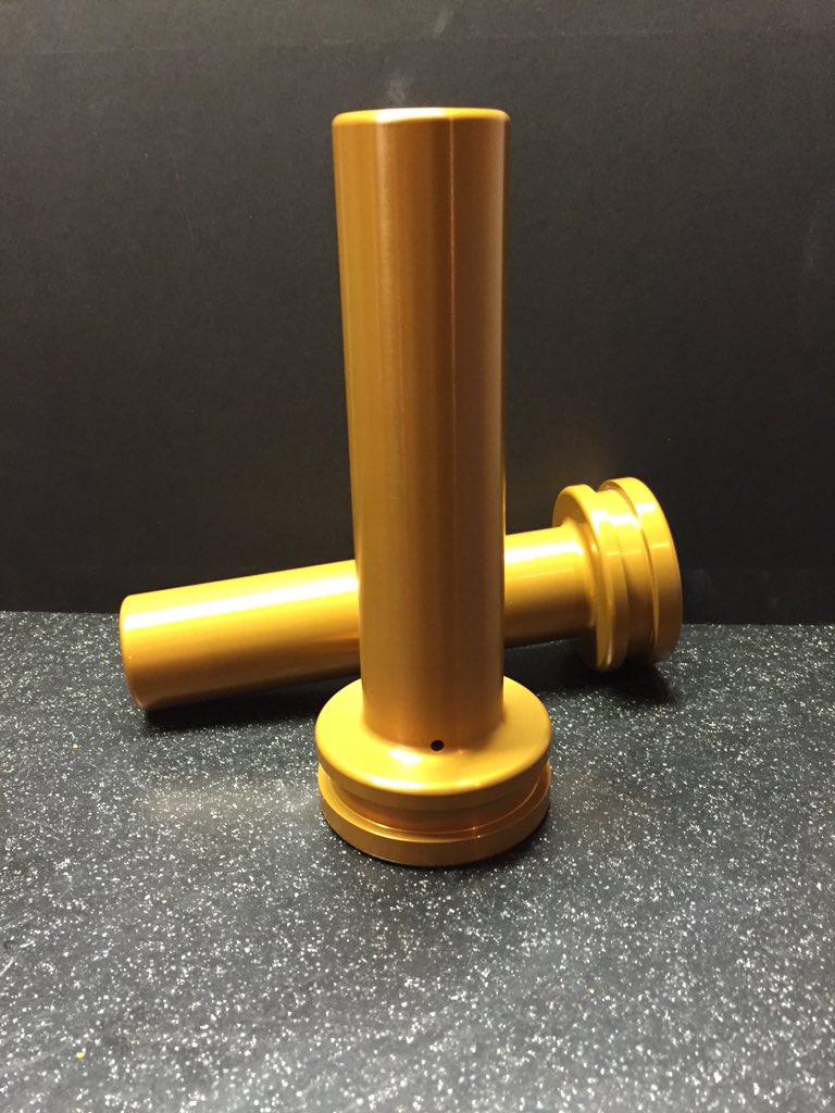 Prototypes back from hard anodising. Ready for delivery on Tuesday.