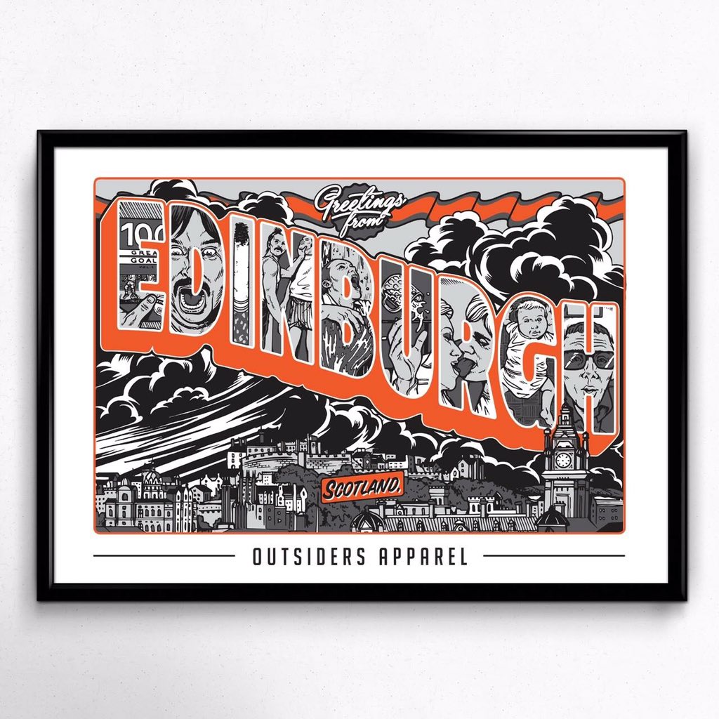 Outsiders_UK's tweet photo. @robertcarlyle_ HO Begbie! What do you think of our Trainspotting inspired T-Shirt &amp; Print? https://t.co/QnQCpJQn0A https://t.co/K2nE7Vnpui