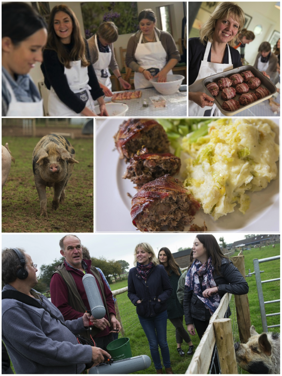 HybuCigCymru's tweet photo. Mwynhaodd aelodau o’r wasg ymweliad â fferm @farmerhumble yn ddiweddar i drafod @Porc_Wales #ffagots #TimStephens https://t.co/7O4mtyqhZJ