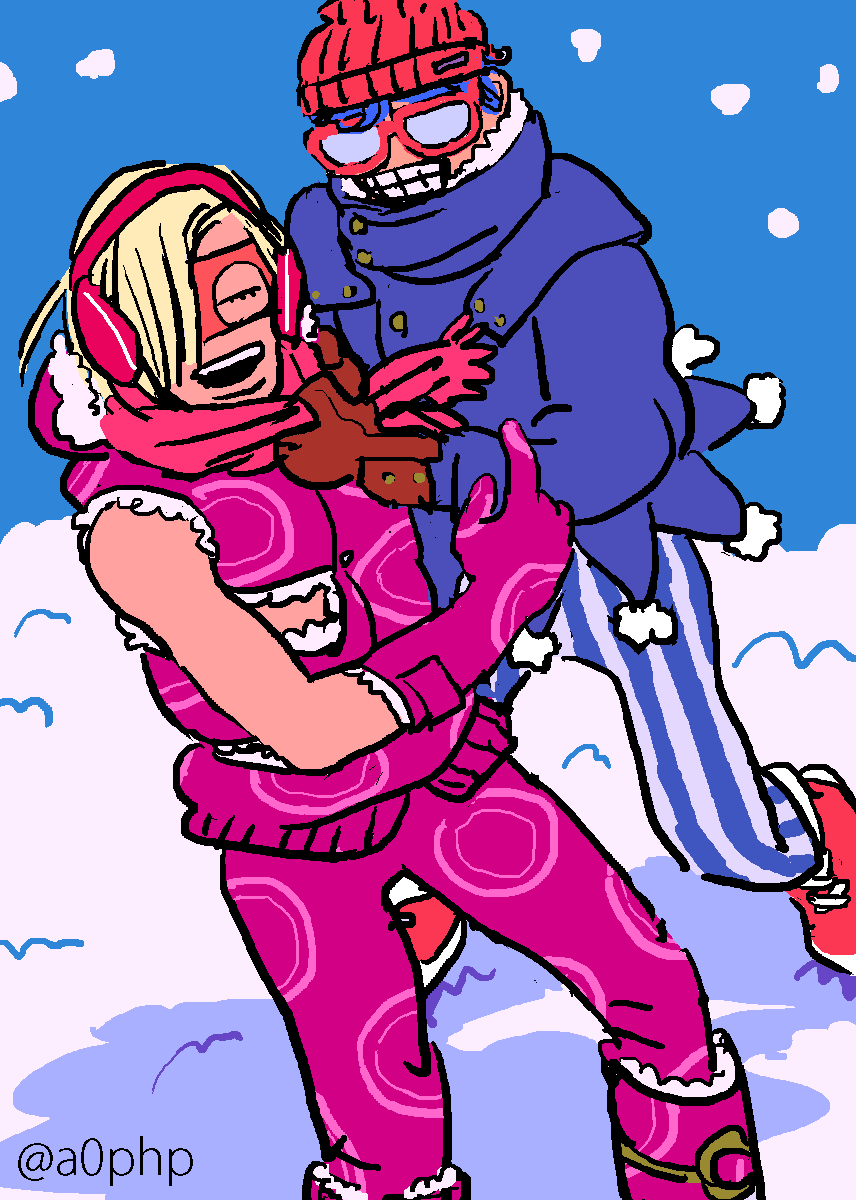 お題 防寒具 マフラー 手袋等 第5部メローネ Amp ギアッチョで 青9hpのイラスト