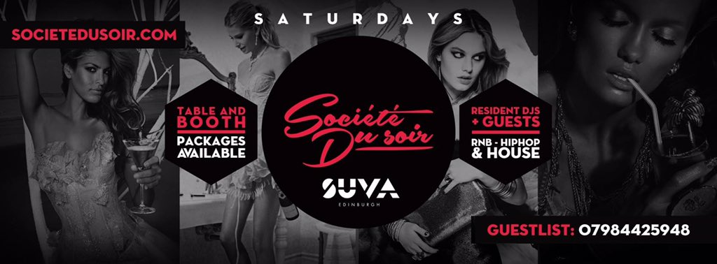 All roads tonight lead to @suvaedinburgh. the launch of societe du soir... Ohhh my alongside <a href="/djebeatz/">dj ebeats</a> @lifeofsimz
