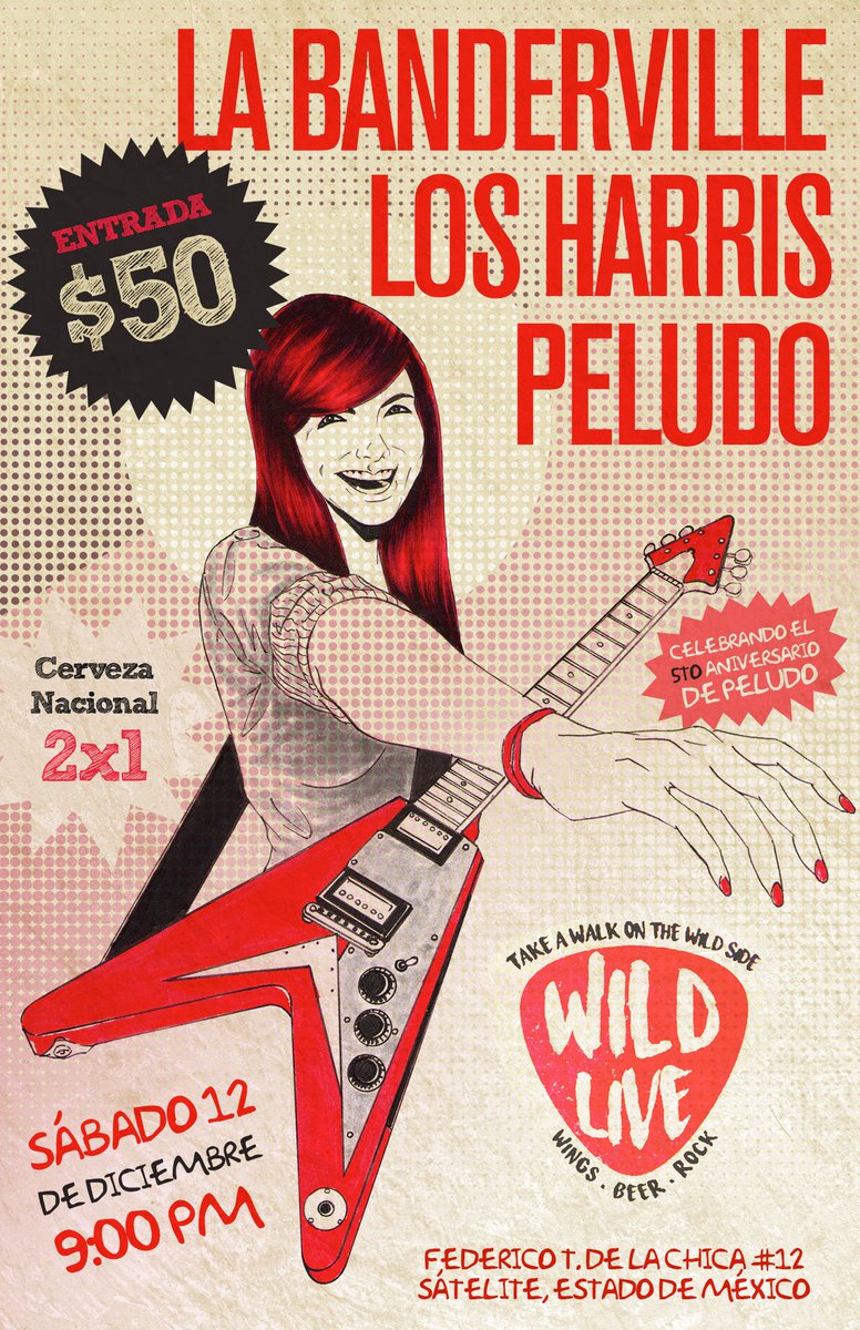 Nos vemos hoy por la noche en <a href="/WildWingersLive/">Wild Live</a> junto a <a href="/labanderville/">La Banderville</a> y <a href="/peludoband/">PELUDO</a> / 9pm / $50 / Cerveza 2x1.