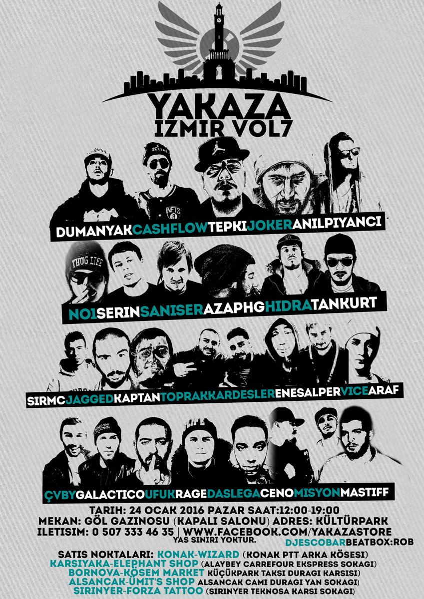 postulamedya's tweet photo. 24 Ocak 2016 Pazar günü Yakaza Vol7! Etkinlik linki: https://t.co/wfWD0vf8Hg #yakaza #yakazaizmir #yakazavol7 https://t.co/PjUEOAXTst