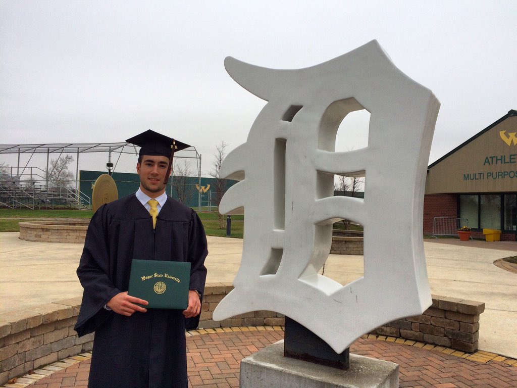 waynestbaseball's tweet photo. Congrats Baseball Alum Nate Manis @waynestwarriors #GraduateAndWin #myWSUstory https://t.co/BqbR4aXvst