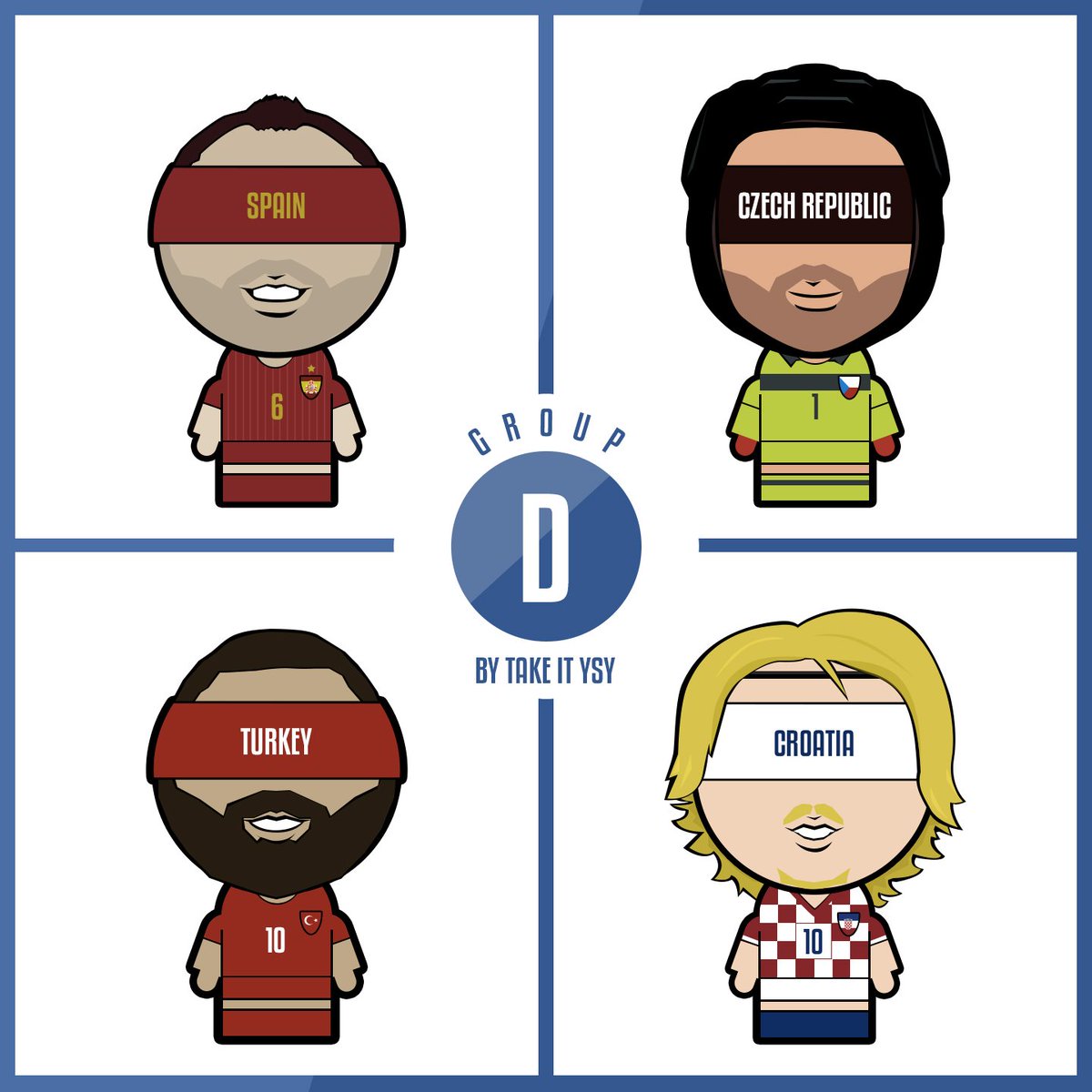 takeitysy's tweet image. Groupe D  #euro2016 #TirageEuro #EUROdraw @andresiniesta8 @PetrCech @ArdaTuran #modric