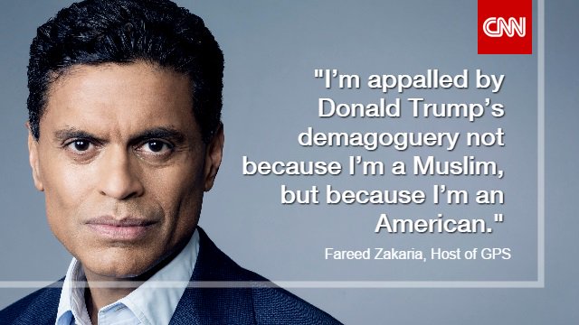CNN Muslim plagiarist Fareed Zakaria offended by Trump