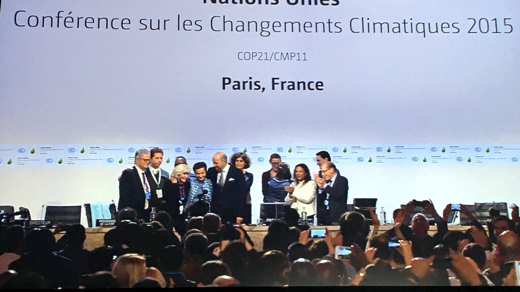 It's official: the #ParisAgreement has been approved! #COP21