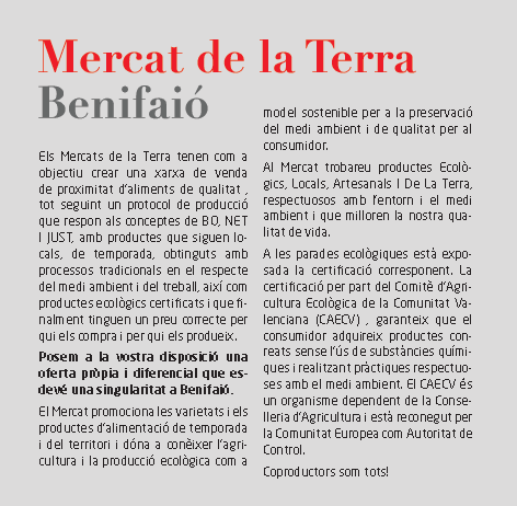 SlowFoodVlc's tweet photo. #MercatdelaTerra de #Benifaió Domingo 13 de diciembre de 10 a 13 horas Plaza Mayor #TMD2015
https://t.co/YyQw3XbVRx https://t.co/ZrCQAK80i8