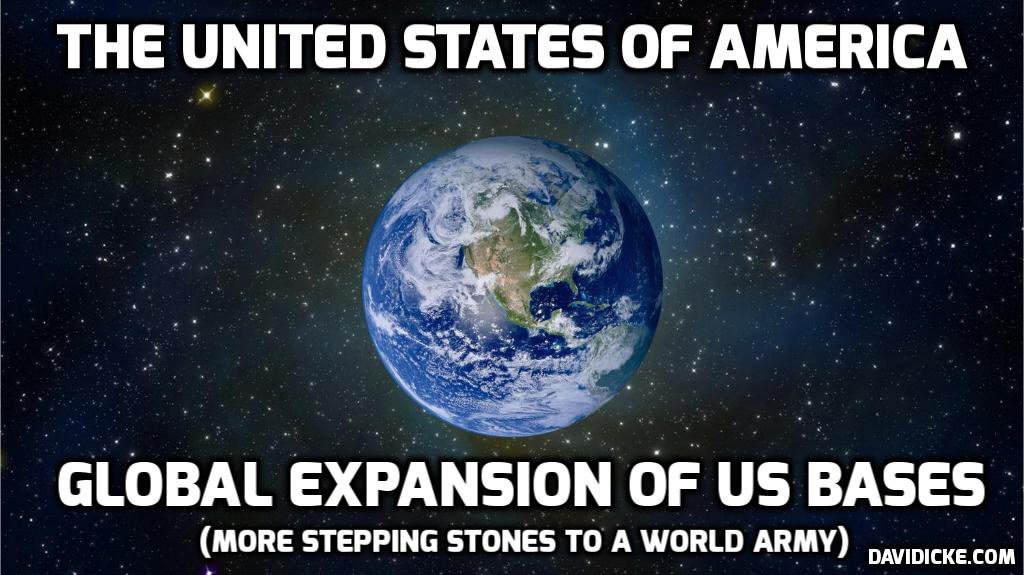 davidicke's tweet photo. Pentagon Announces Worldwide Expansion of US Military Bases: https://t.co/Ip42ePOVLq https://t.co/T53M0gKjGZ