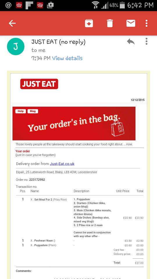 shortiiee12's tweet photo. @JustEatUK  can't wait too get stuck into this lot! #hungry https://t.co/XWEezn4gkC