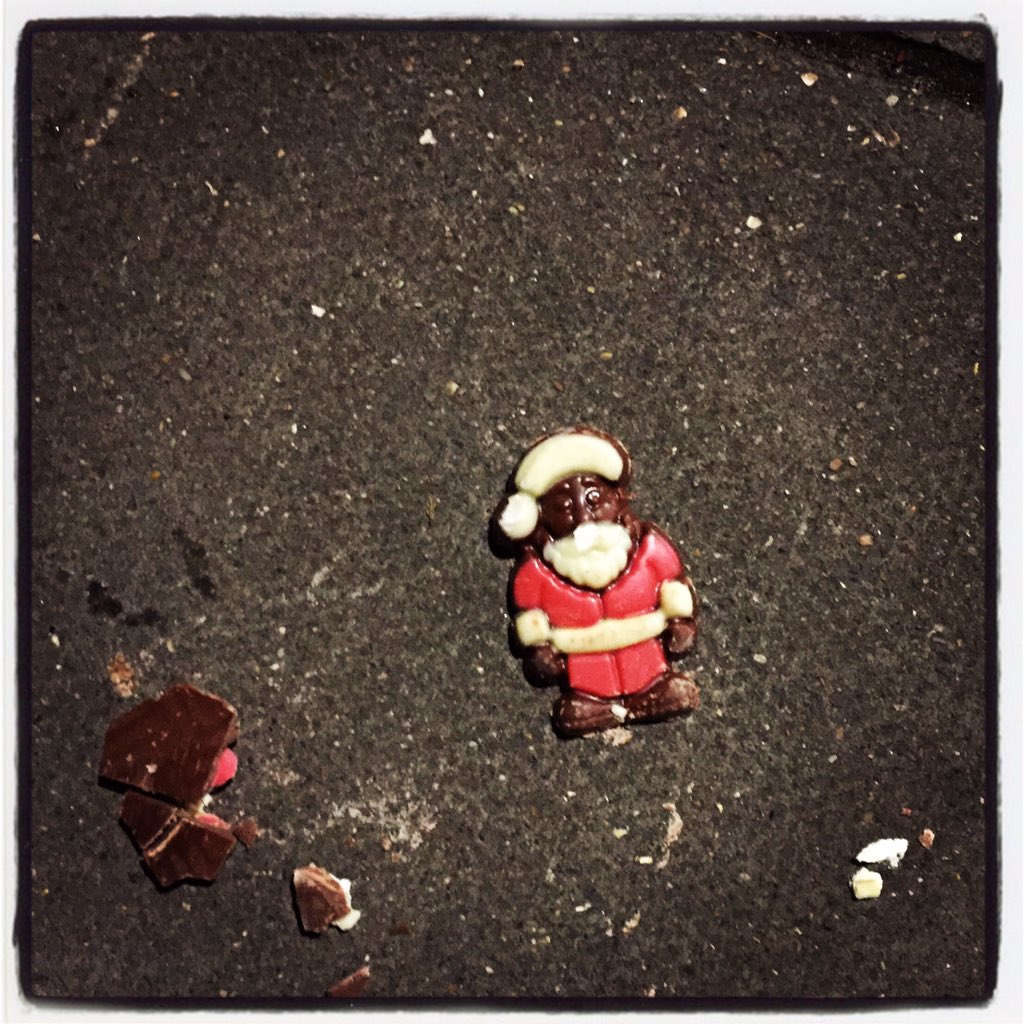 Eating santa for breakfast , of the #chocolate variety