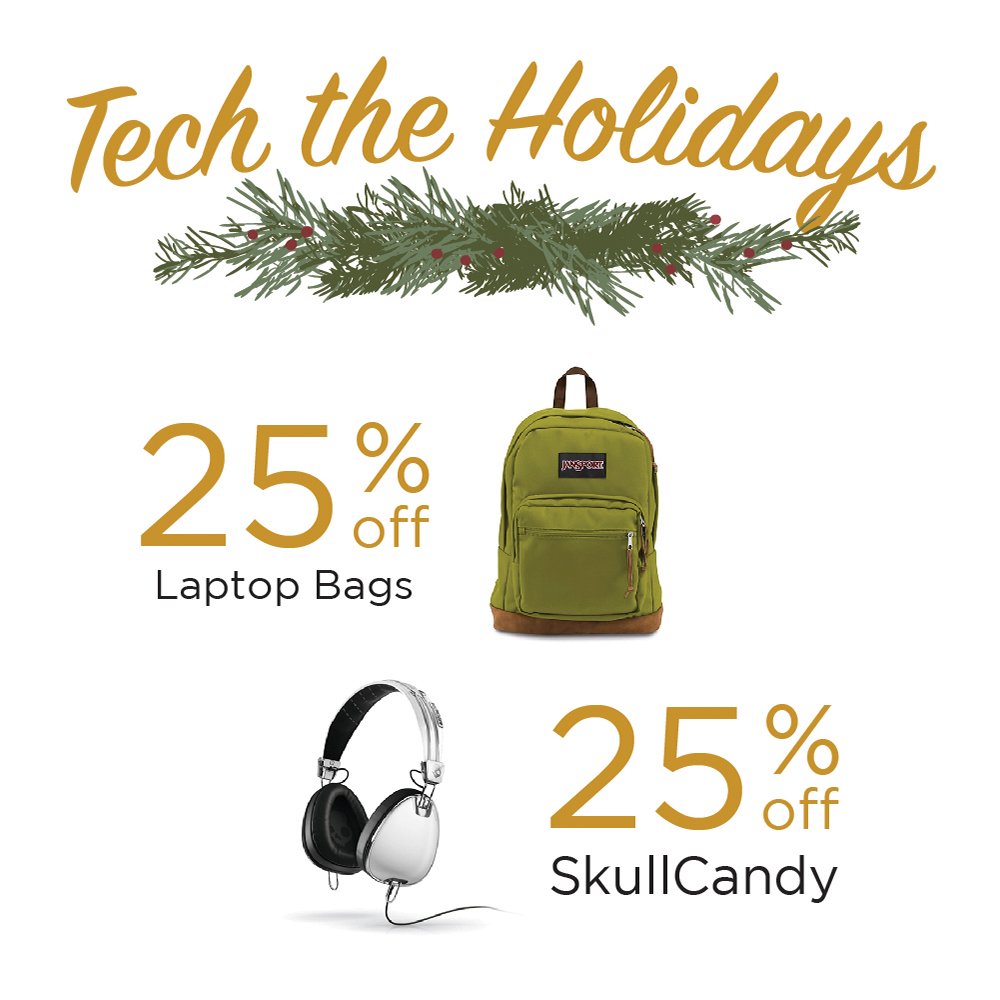 MUTigerTech's tweet image. Get a head start on second semester with 25% off backpacks and headphones! #TechTheHalls ow.ly/VGCm6