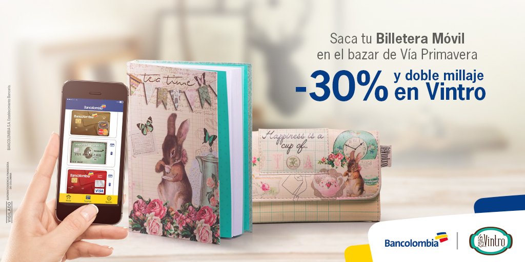 Bancolombia's tweet photo. Hoy estamos en el #BazarDeNavidad @Vía_Primavera #Medellín. Ven con tu #BilleteraMóvil y antójate en @TiendaVintro https://t.co/XcwtH7xF7W