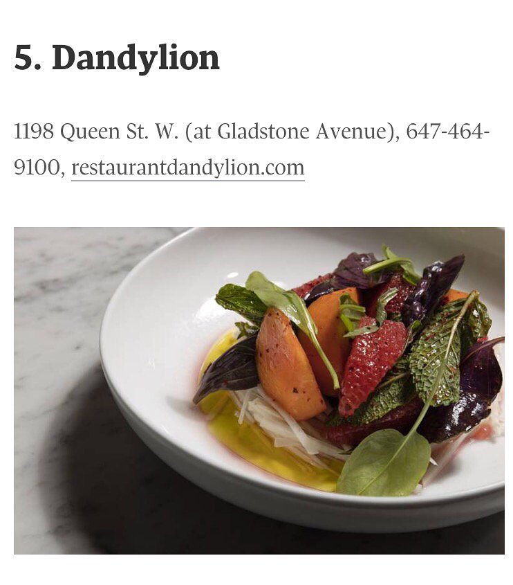 Our #photo was in the #globeandmail yesterday. So many great #restaurants congrats <a href="/AloRestaurant/">Alo Restaurant</a>