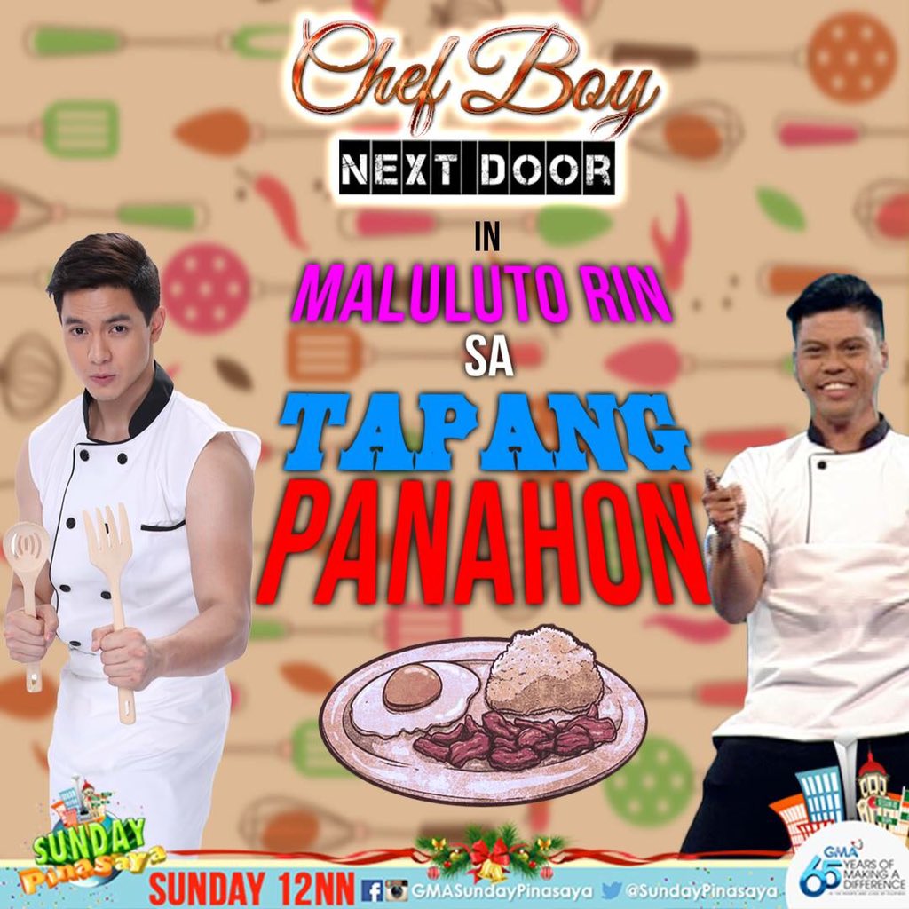 SundayPinasaya's tweet photo. Ipapatikim bukas ni Chef Boy Next Door ang "Tapang Panahon".
RT if you're ready.
#SPSFUNtasticBaby https://t.co/cdn9Oq2uJa
