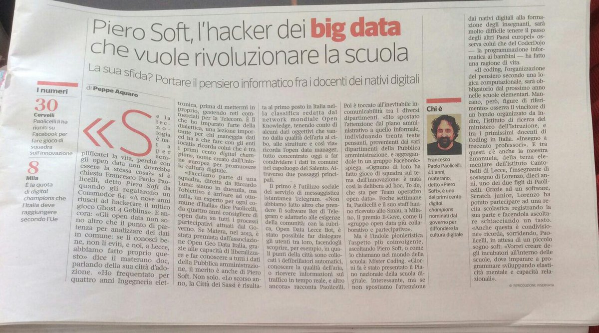 TragniG's tweet image. Bravo @Piersoft sana energia a disposizione delle comunità @marcepittella @rafliberali @Matera2019 @RutelliTweet