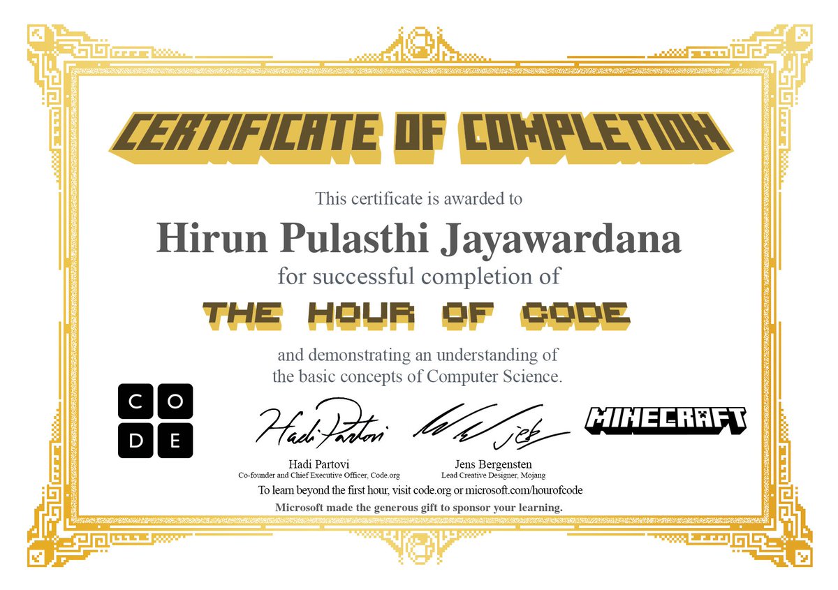 Nusrath1976's tweet photo. Certificates from The Hour of Code https://t.co/TSrhnInDTg