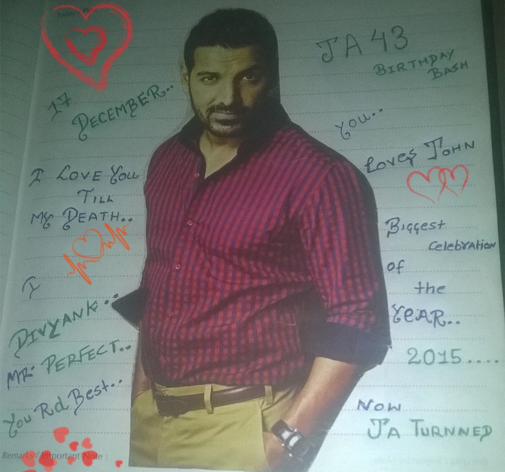 DivyankJafc's tweet photo. @TheJohnAbraham Edited By Me 4 Days To Go For Indian Hunk John Sir Birthday So Much Excited ❤ Love u Lot Sir ❤ https://t.co/KMbAGfO1Lj