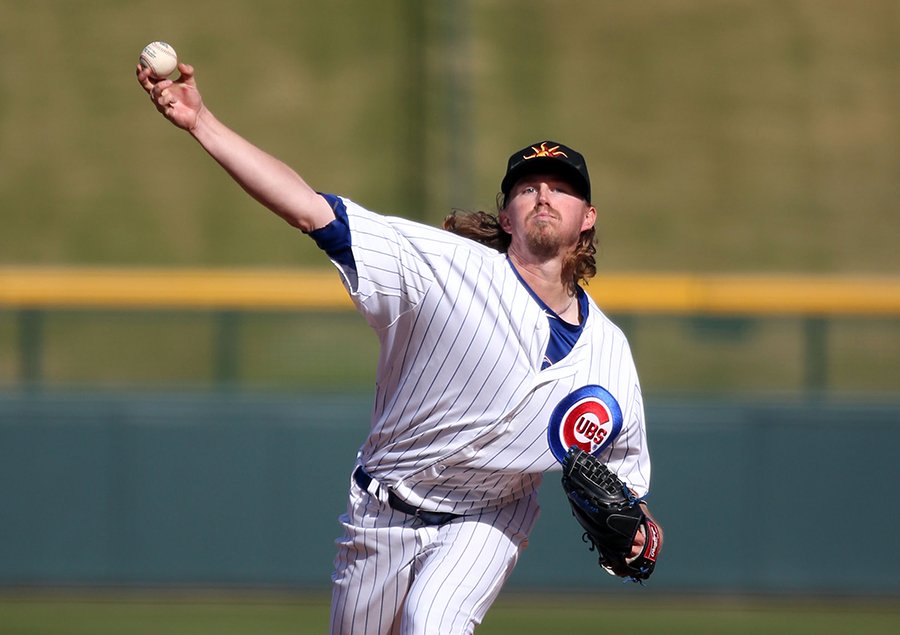 BaseballAmerica's tweet photo. The first pitcher drafted under Theo Epstein, Pierce Johnson was added to the 40-man roster. https://t.co/5zJcil47Bx https://t.co/EzajEtxIfk