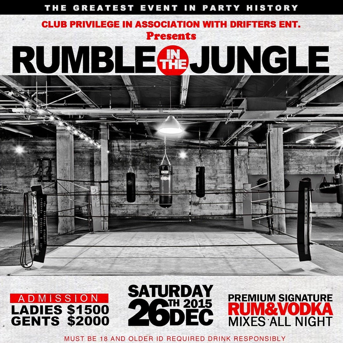 DiLegendOfSwabi's tweet photo. Rumble in the Jungle 
December 26th [Boxing Day]
#BoxingDayRumble https://t.co/RKVWU3VhJ2