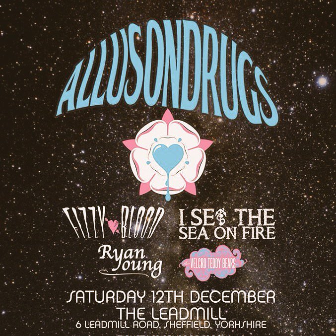 velcroteddybear's tweet photo. Tonight at @Leadmill @allusondrugs w/ @istsof @FIZZYBLOODMUSIC + @RyanJYoung11 

Join Us https://t.co/c3p7amexSs