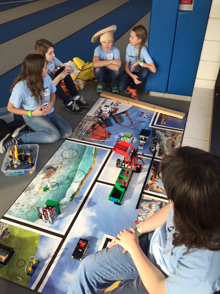Gearing up for the State FLL Robotics Competition at IPFW!! #WMStrong #FLL