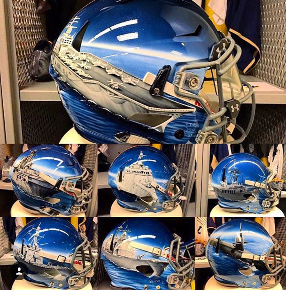 Navy Football Helmet