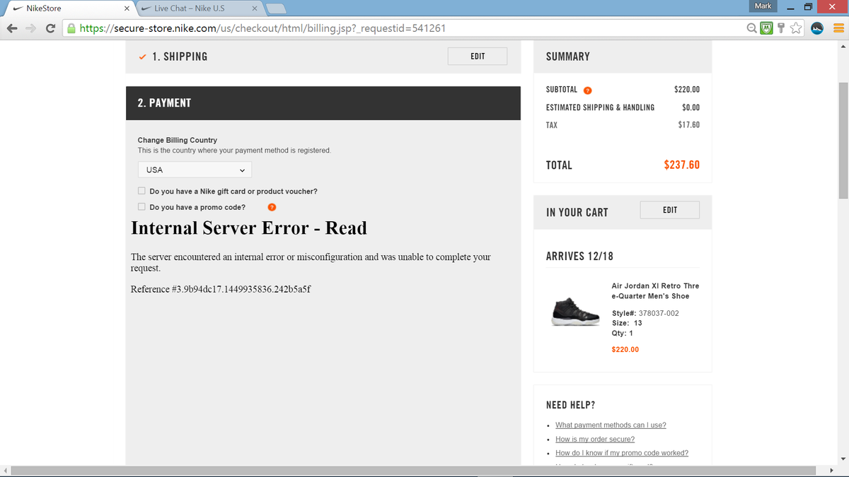 nike store promo card