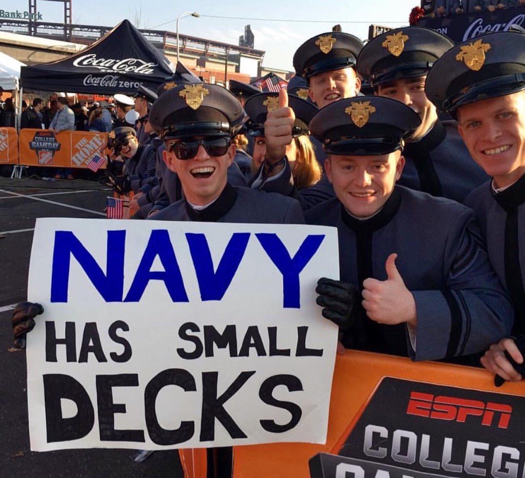 totalfratmove's tweet photo. Taking low blows. #TFM #ArmyNavy https://t.co/COI7f2dsCt