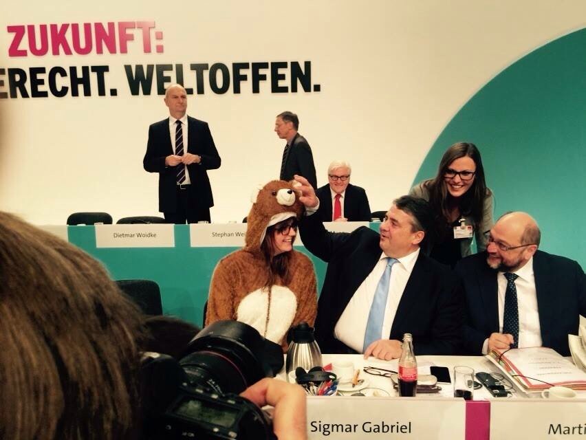 Unser Bündnisbär wird von allen geliebt #spdbpt