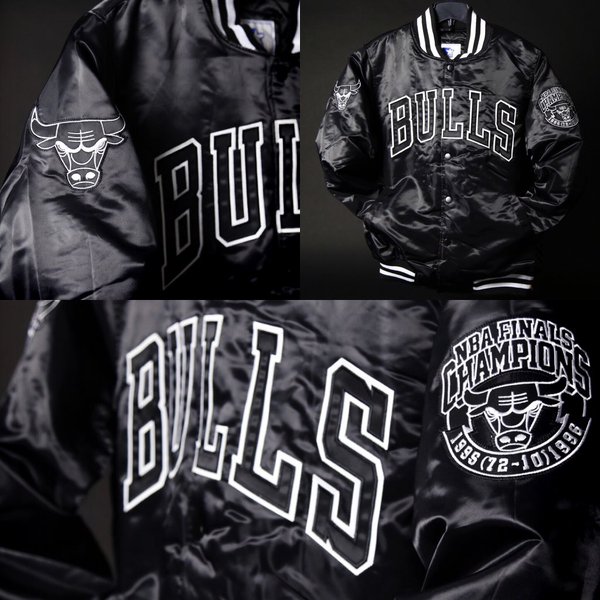 black and white chicago bulls jacket