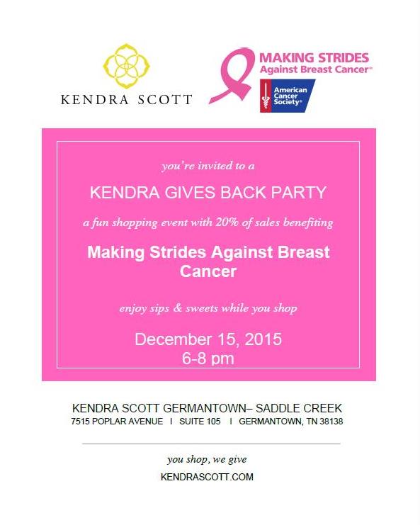 StridesMemphis's tweet photo. Shop @KendraScott #SaddleCreek Tuesday & 20% of sales will benefit #MakingStrides! #chooseStrides901 https://t.co/y6kqGnsShF